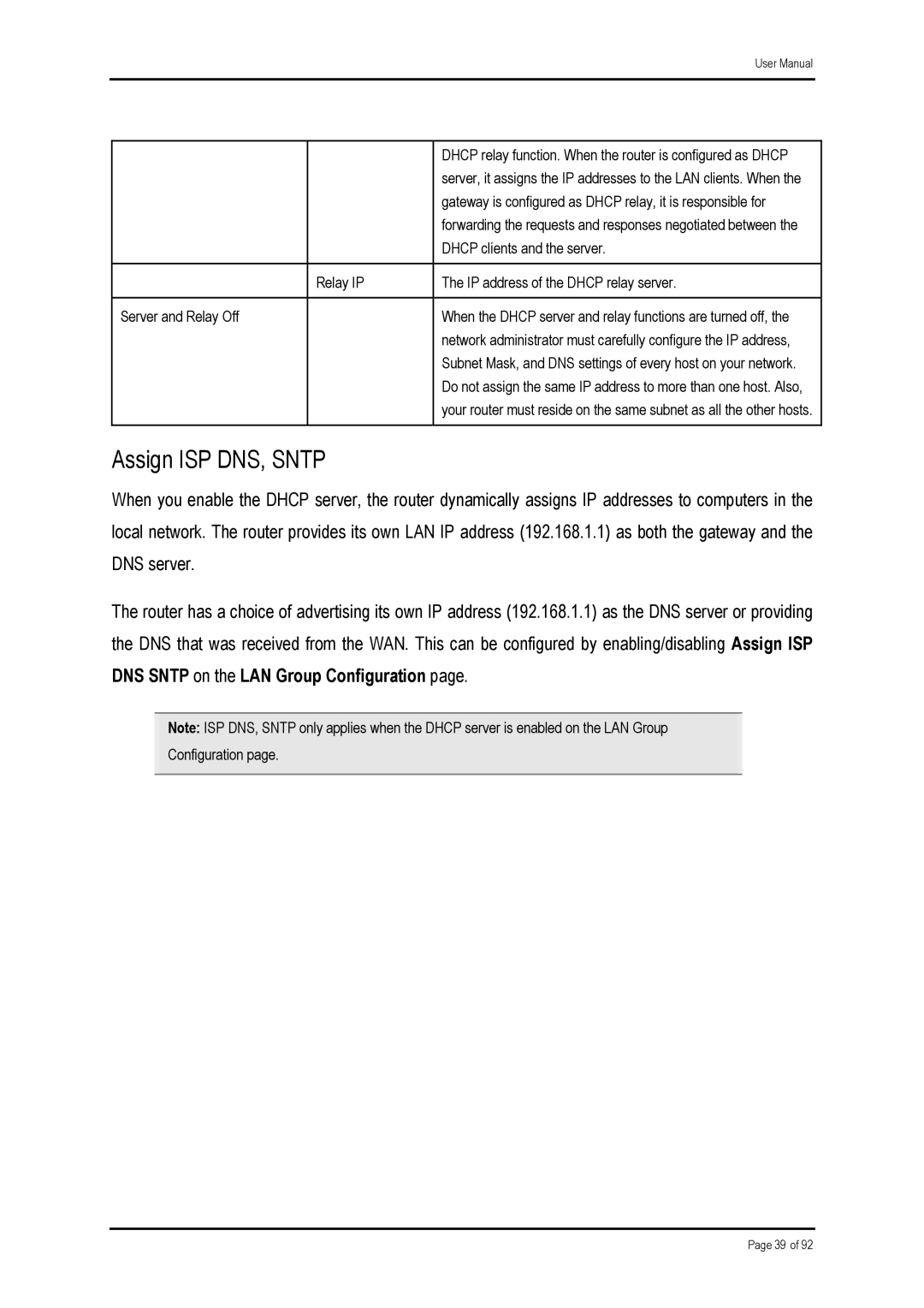 Shiro ADSL 2/2 user manual Assign ISP DNS, Sntp 