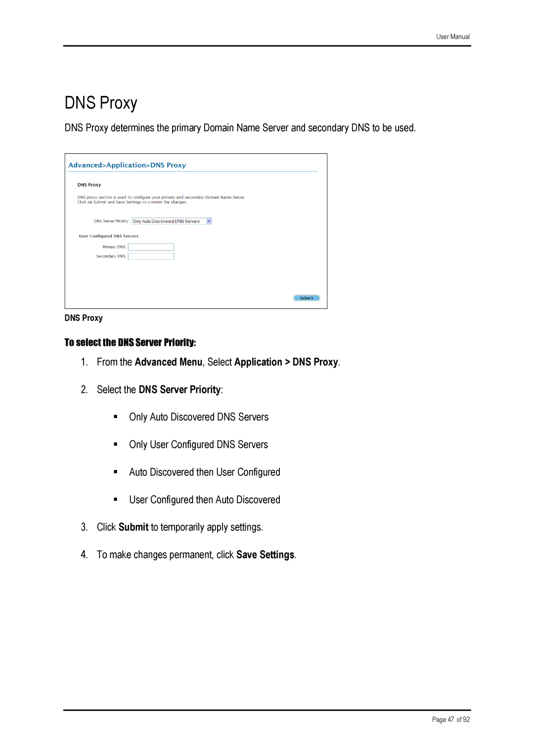 Shiro ADSL 2/2 user manual DNS Proxy 