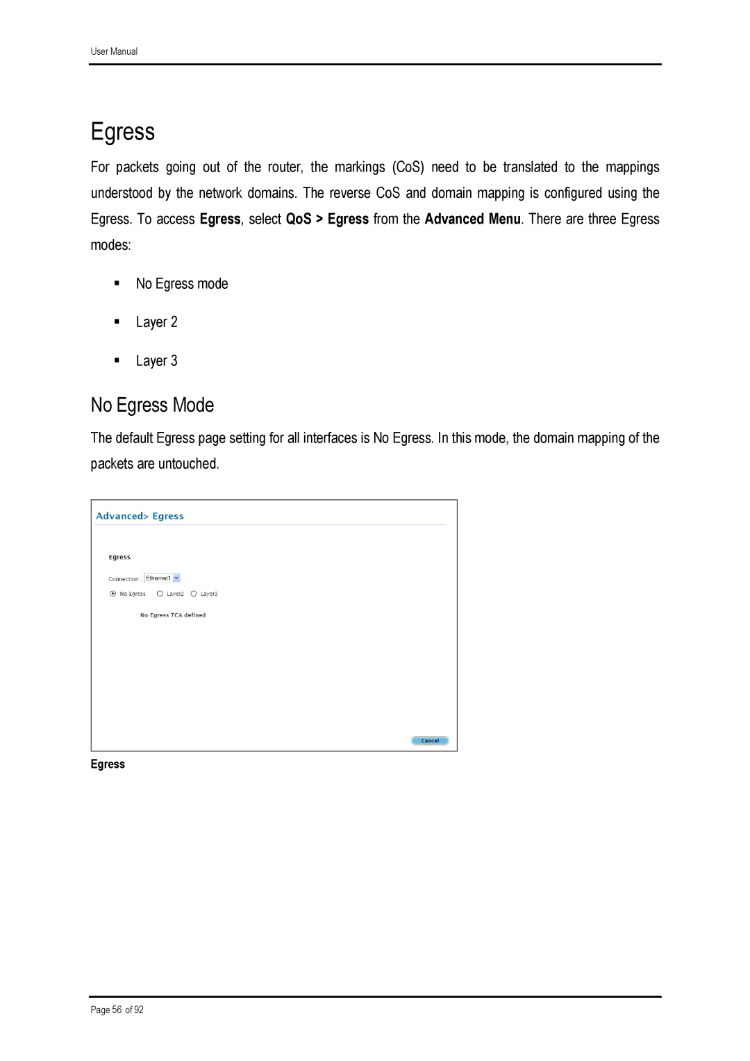 Shiro ADSL 2/2 user manual No Egress Mode 