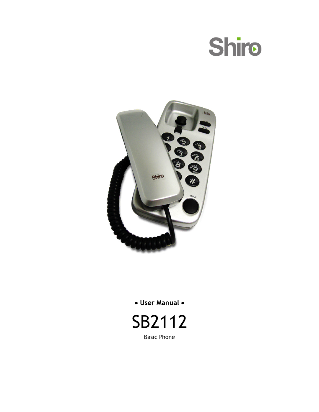 Shiro SB2112 user manual 