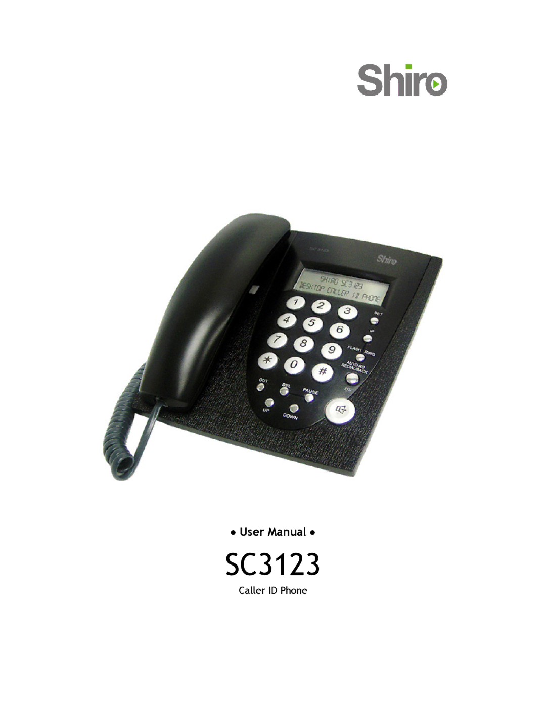 Shiro SC3123 user manual 