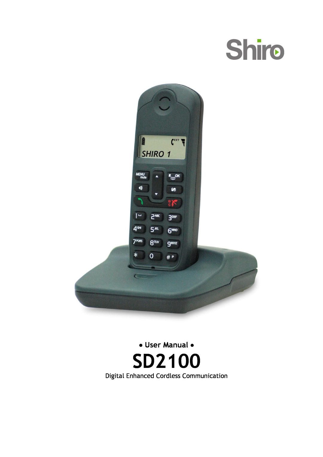 Shiro SD2100 user manual User Manual, Digital Enhanced Cordless Communication 
