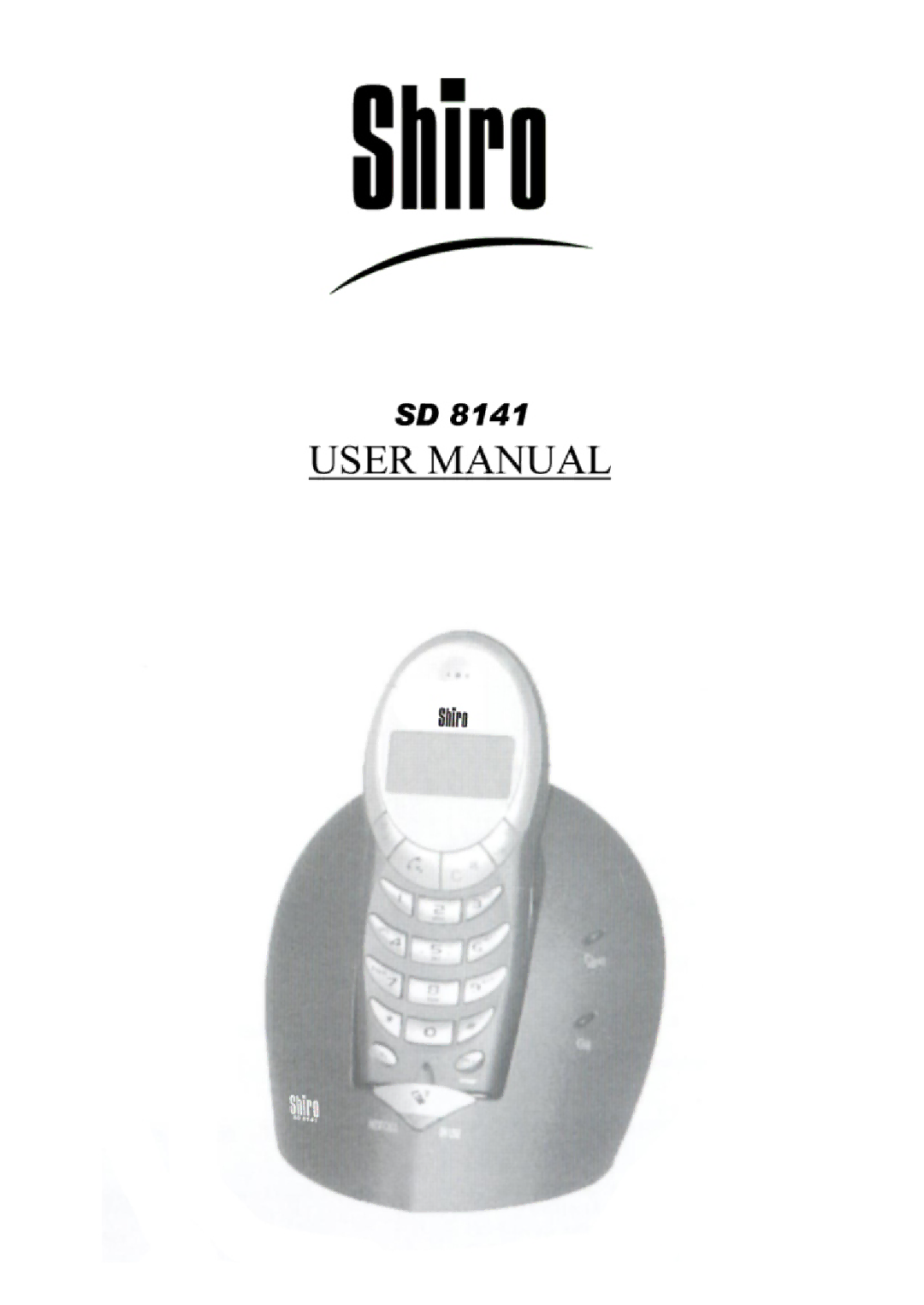 Shiro SD8141 manual 