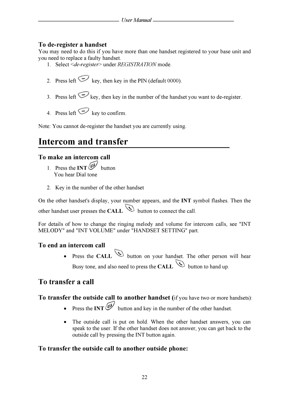 Shiro SD8421 user manual Intercom and transfer, To transfer a call 