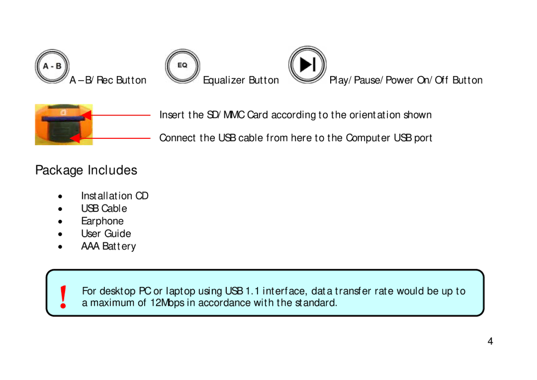 Shiro SX manual Package Includes 