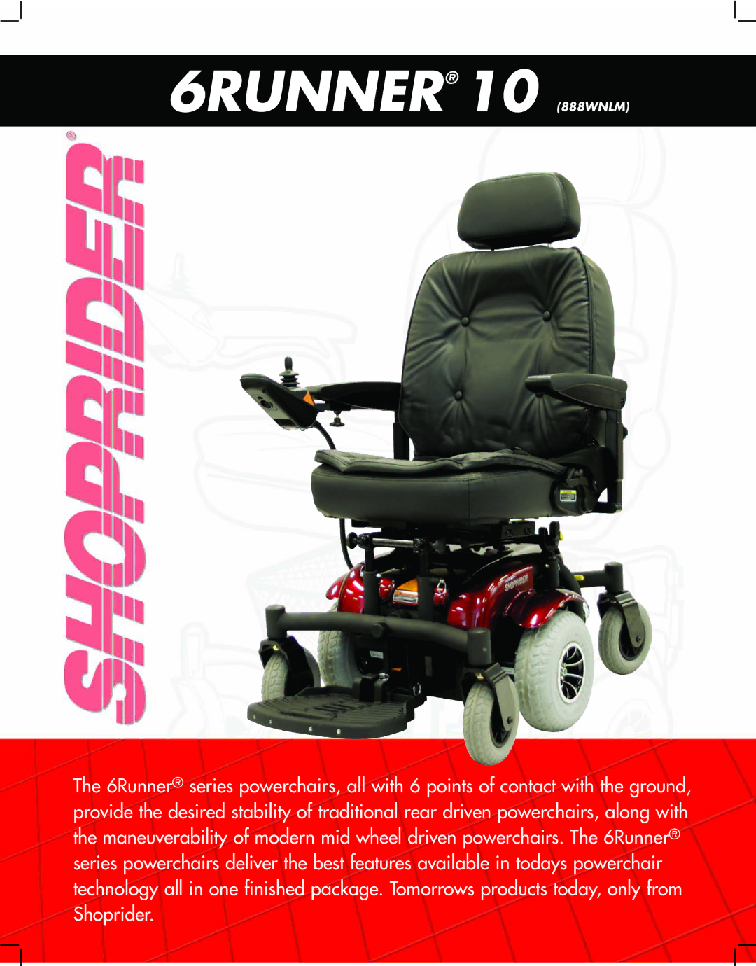 Shoprider manual 6RUNNER 10 888WNLM 