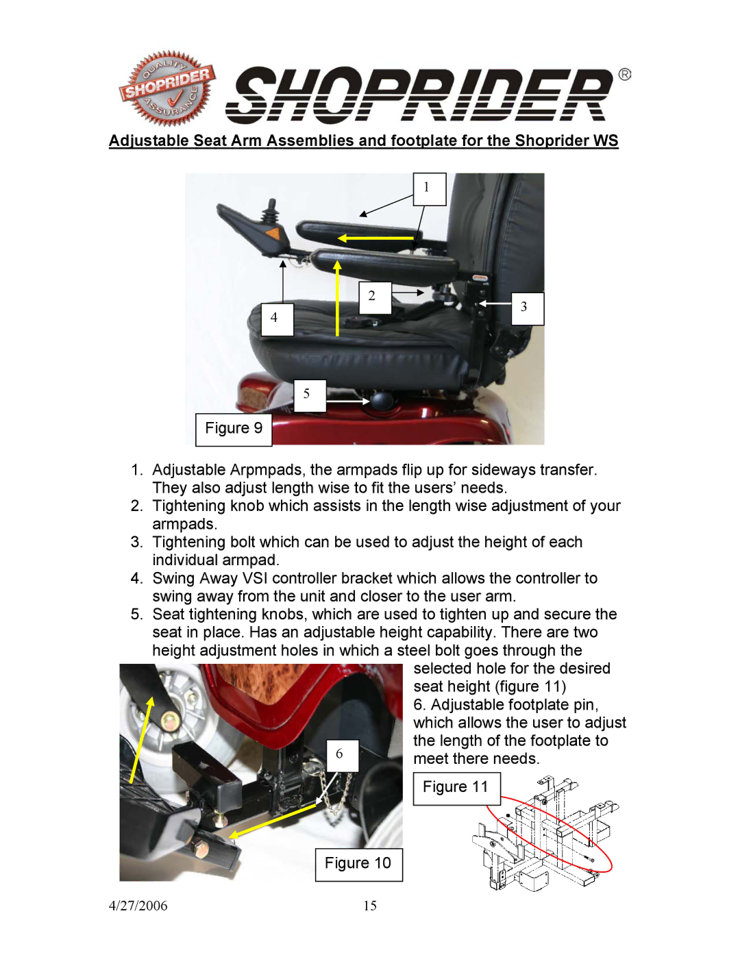 Shoprider WS 888WS, HD 888WHD manual 27/2006 