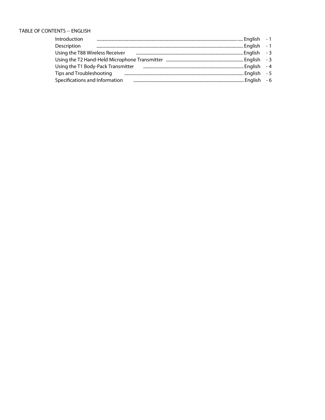 Shure 27C8642 manual English 