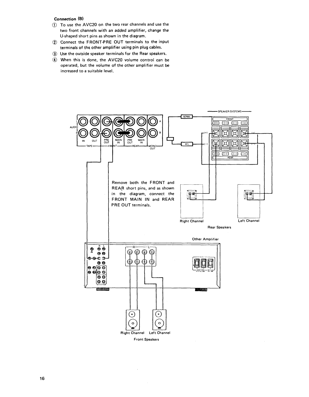 Shure AVC20 owner manual Connection 