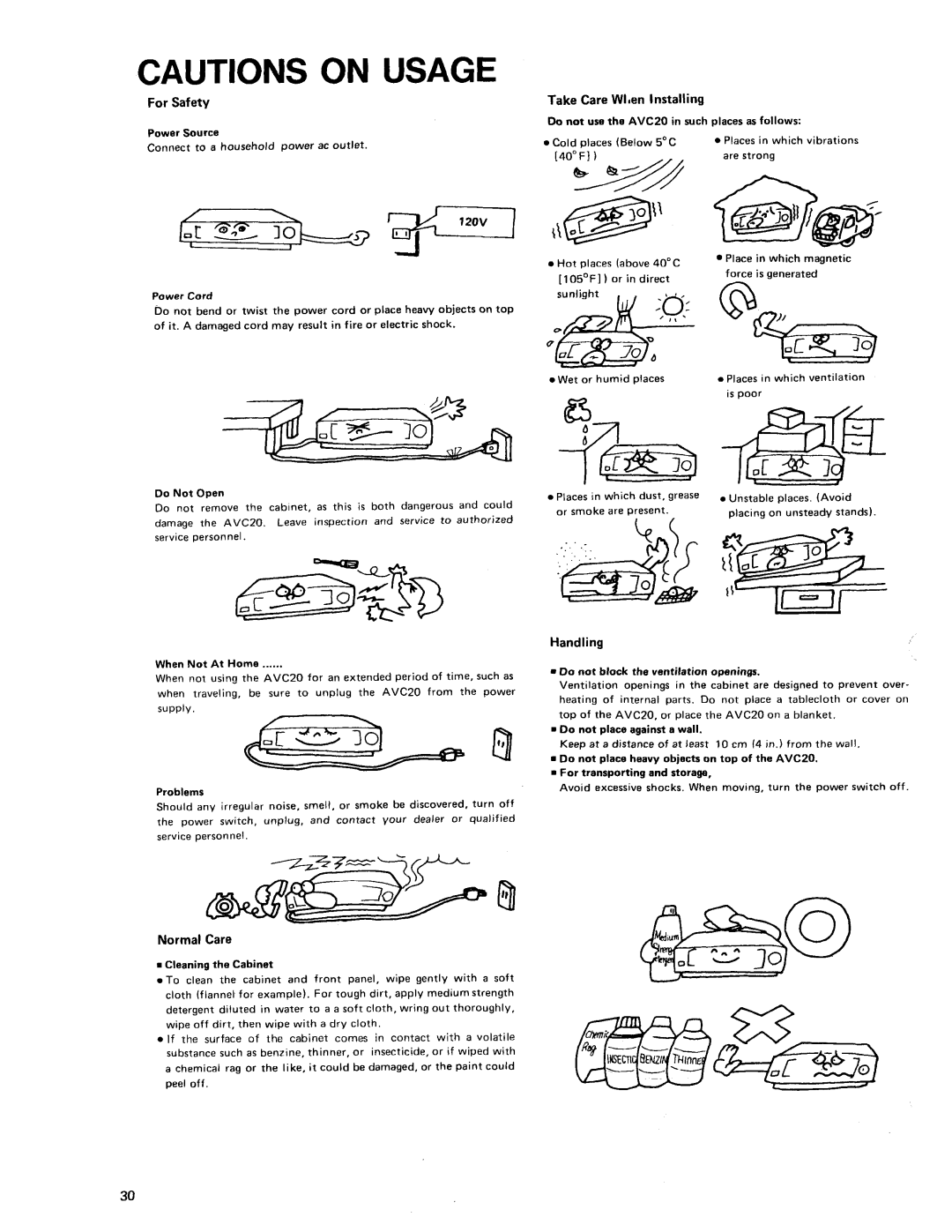 Shure AVC20 owner manual For Safety 