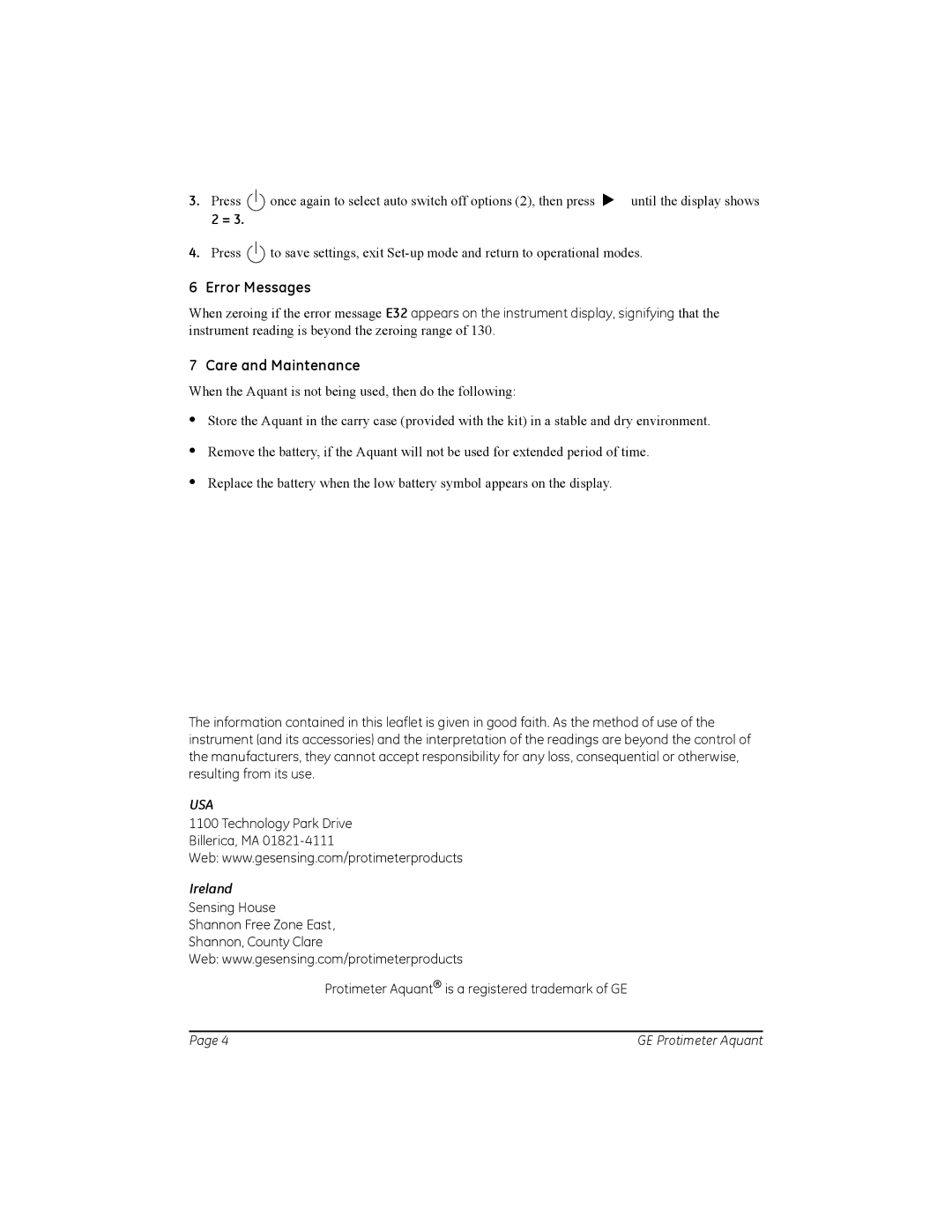 Shure BLD5760 manual Error Messages, Care and Maintenance 