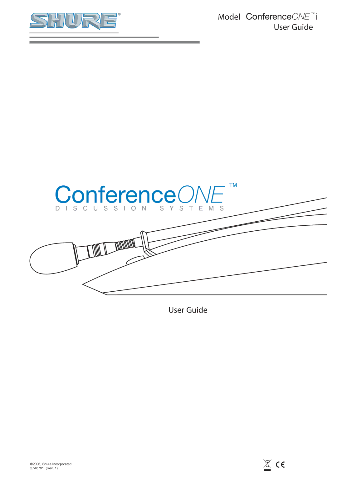 Shure Conference Phone manual Model User Guide 