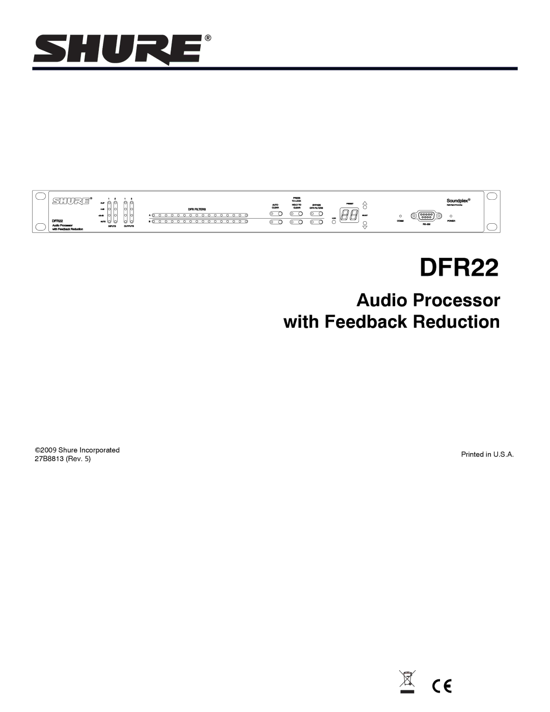 Shure DFR22 manual 