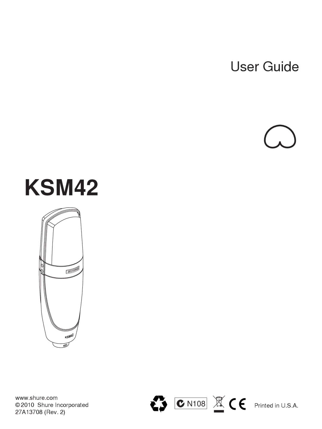 Shure KSM42 manual 