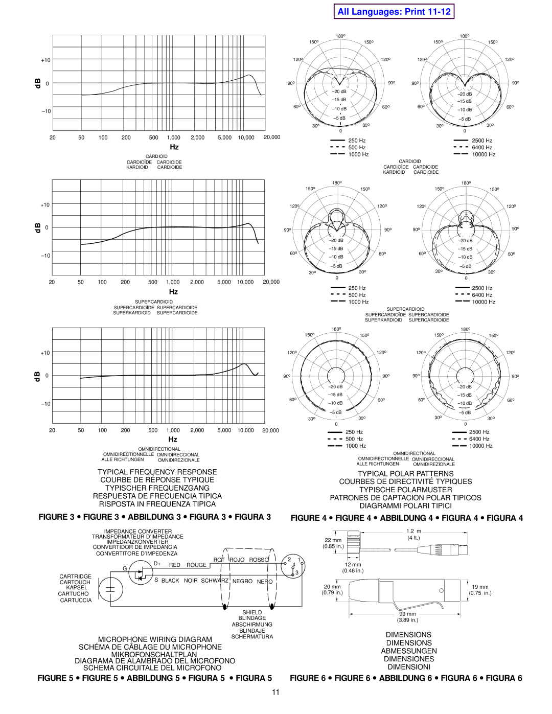 Shure MX100 Series manual All Languages Print 