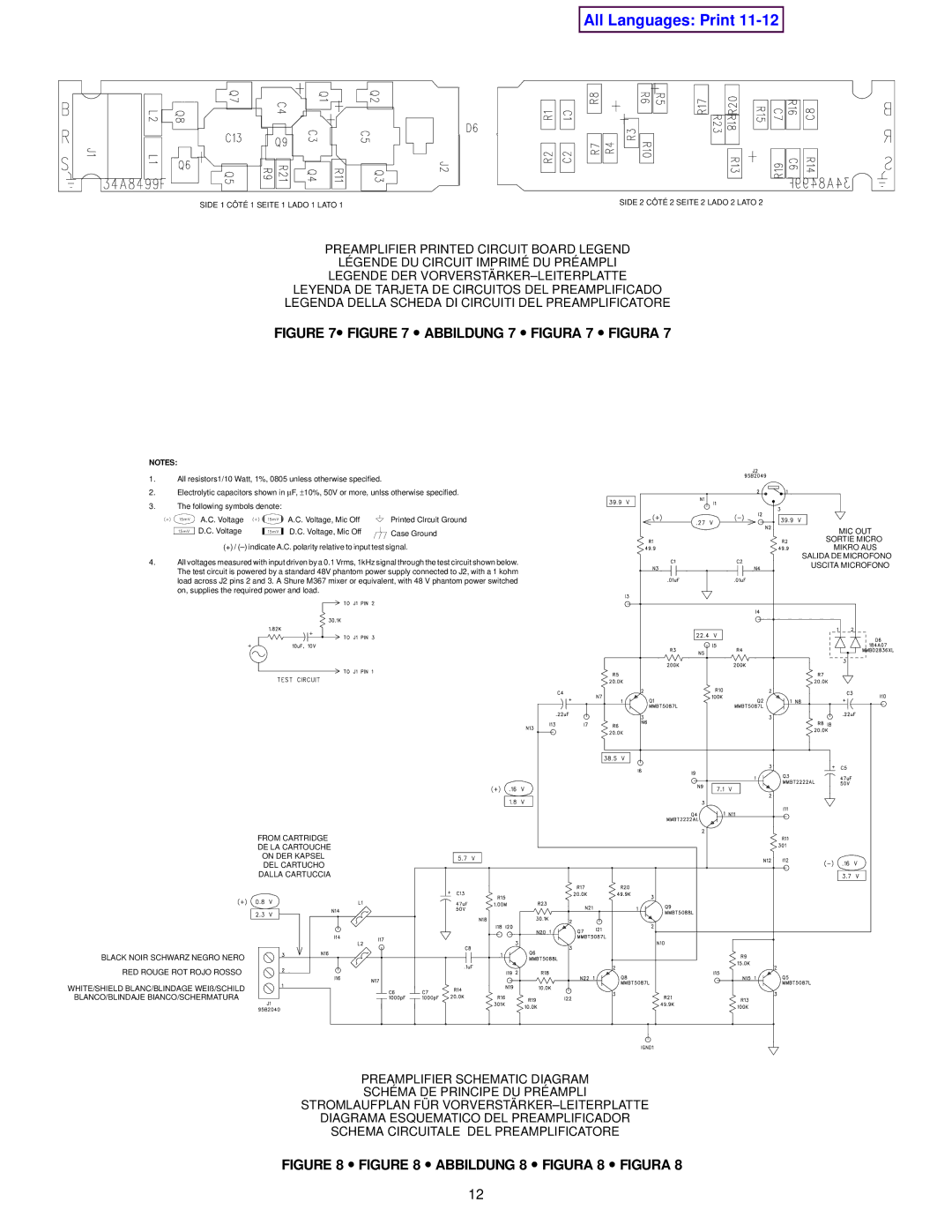 Shure MX100 Series manual Abbildung 7 Figura 7 Figura 