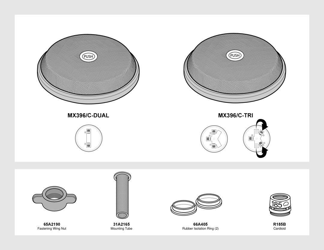 Shure manual MX396/C-DUAL MX396/C-TRI 