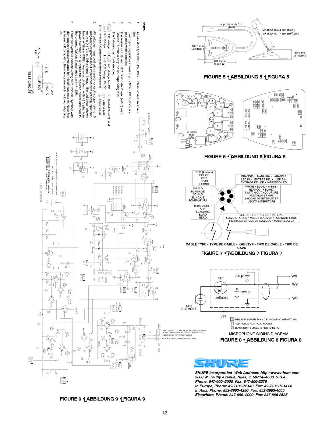 Shure MX400D manual Abbildung 5 Figura 