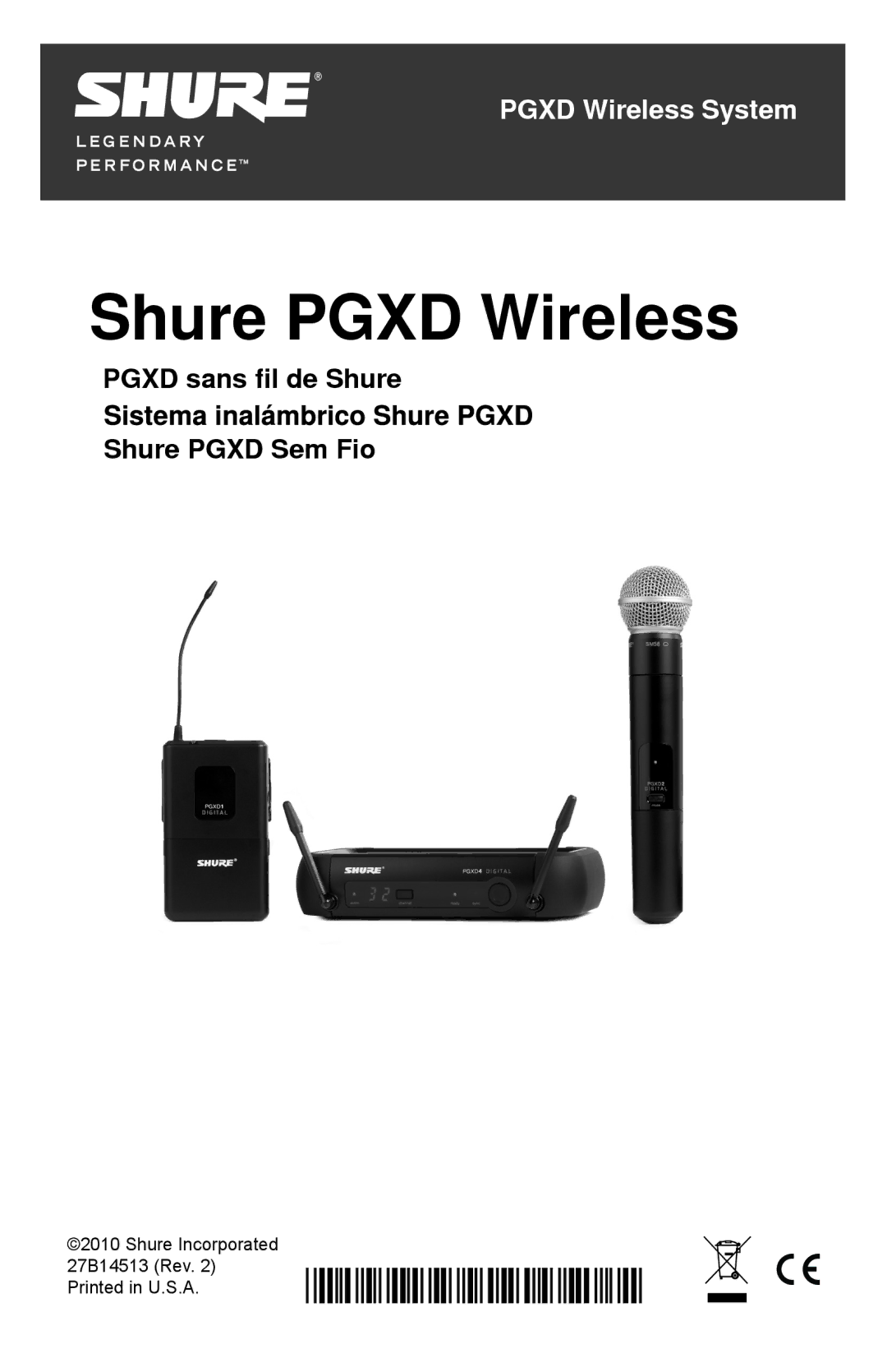 Shure PGXD manual Shure Pgxd Wireless 