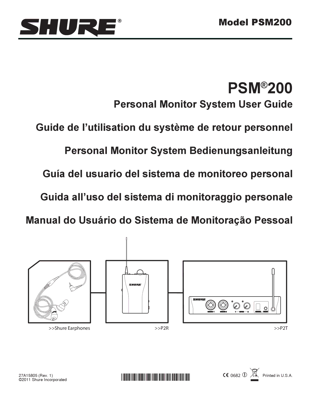 Shure PSM200 manual 