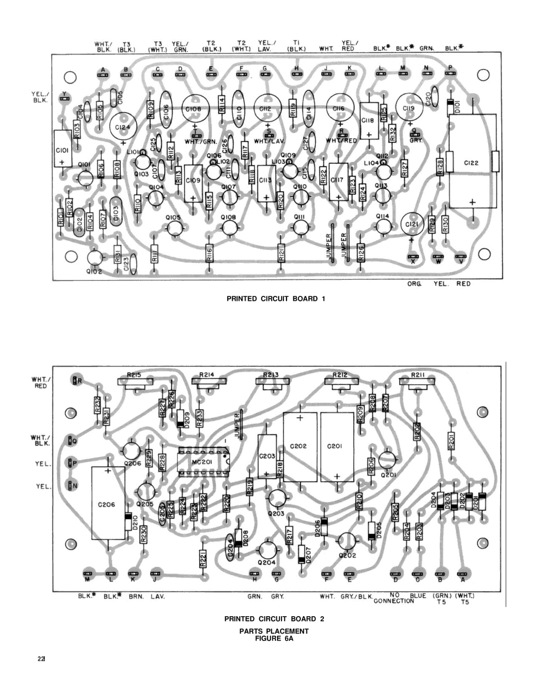 Shure SE30-2 service manual Printed Circuit Board Parts Placement 