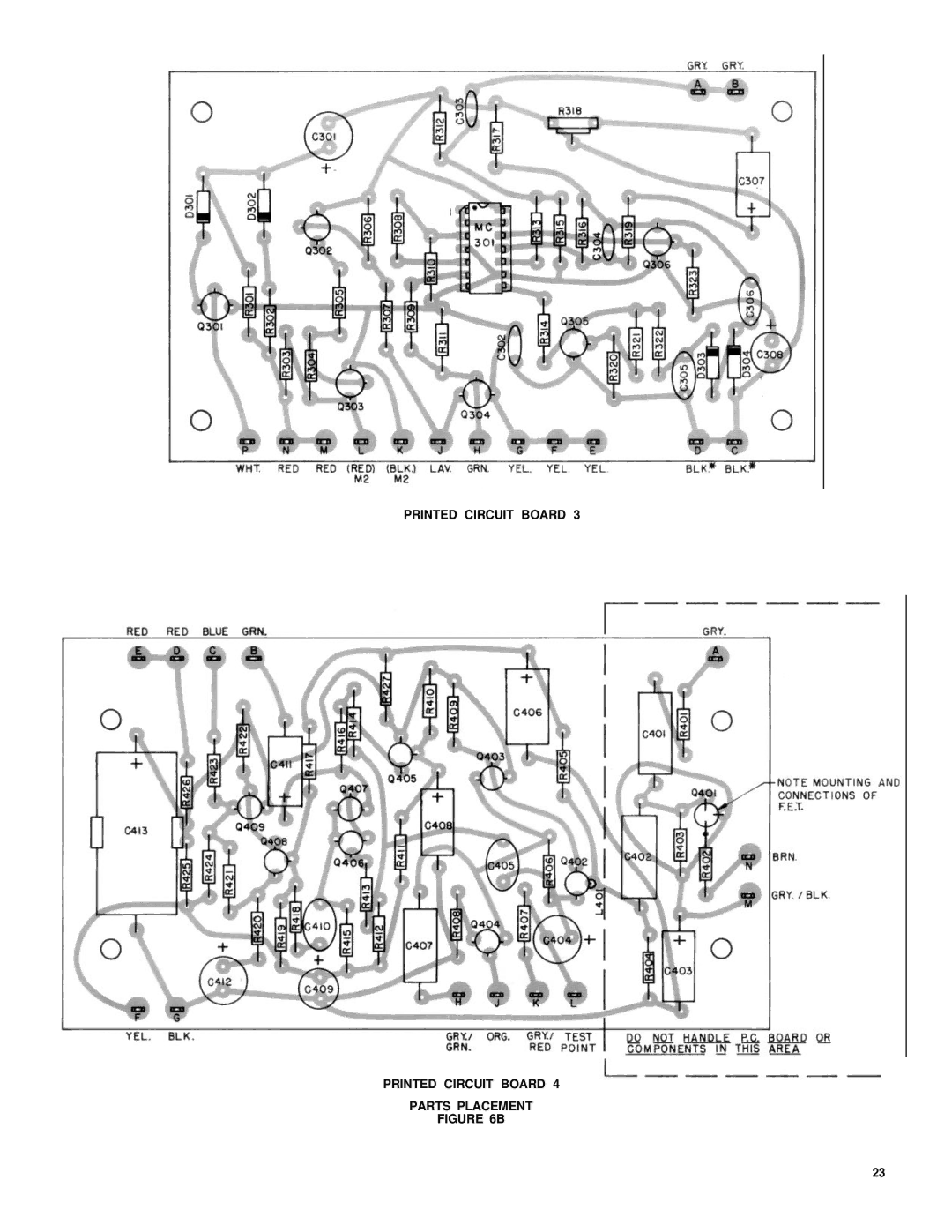 Shure SE30-2 service manual Printed Circuit Board Parts Placement 