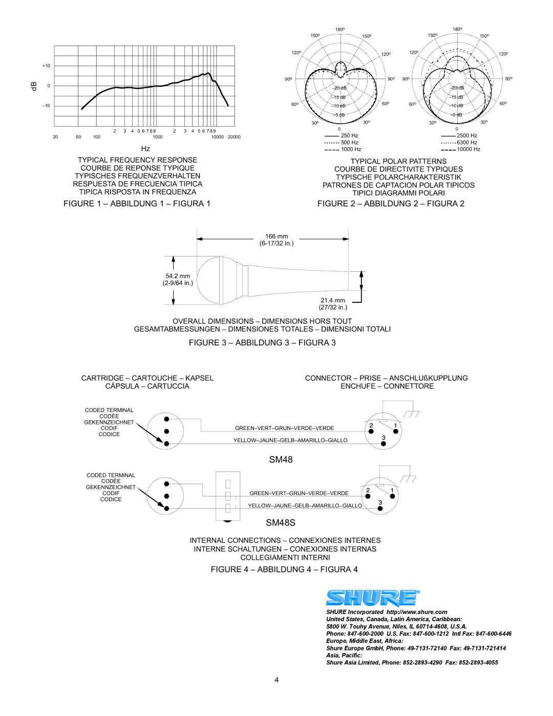 Shure specifications SM48S 