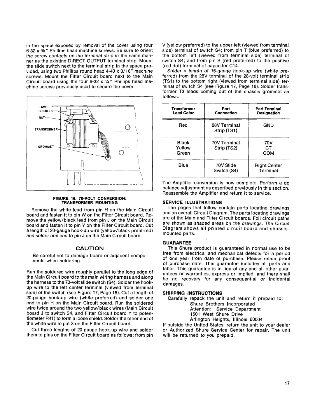 Shure SR105 service manual Service Illustrations, Gnd 