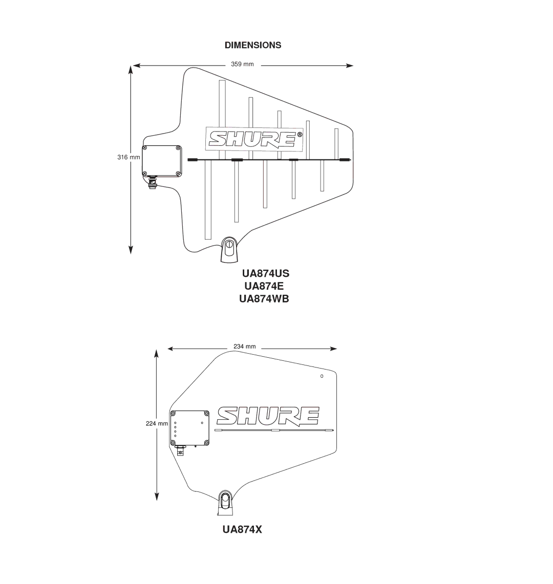 Shure manual UA874US 