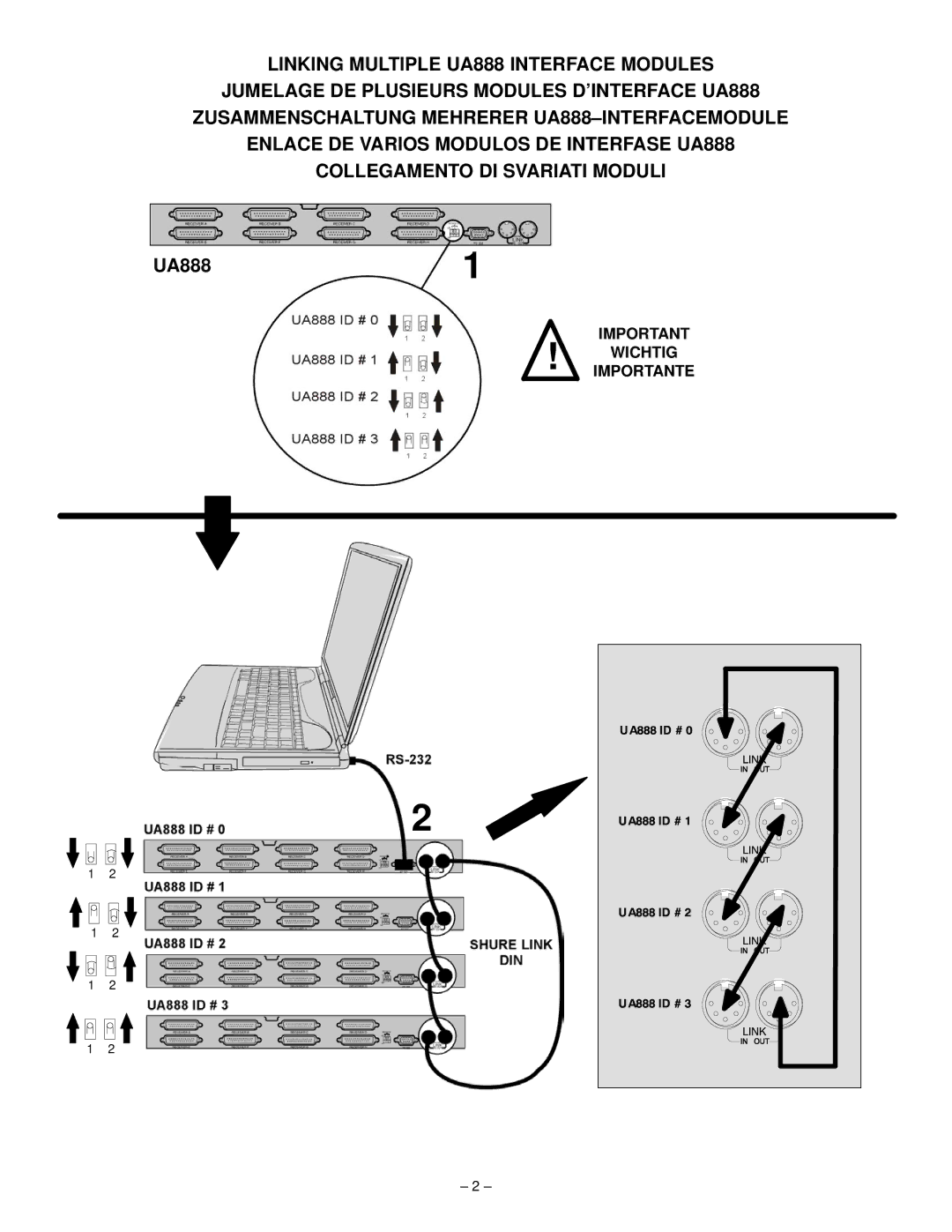 Shure UA888, UA111 manual 