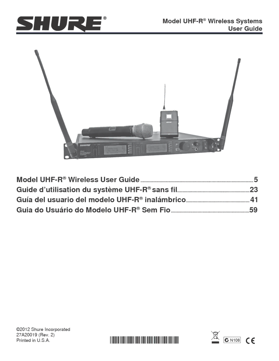 Shure UHF-R manual 