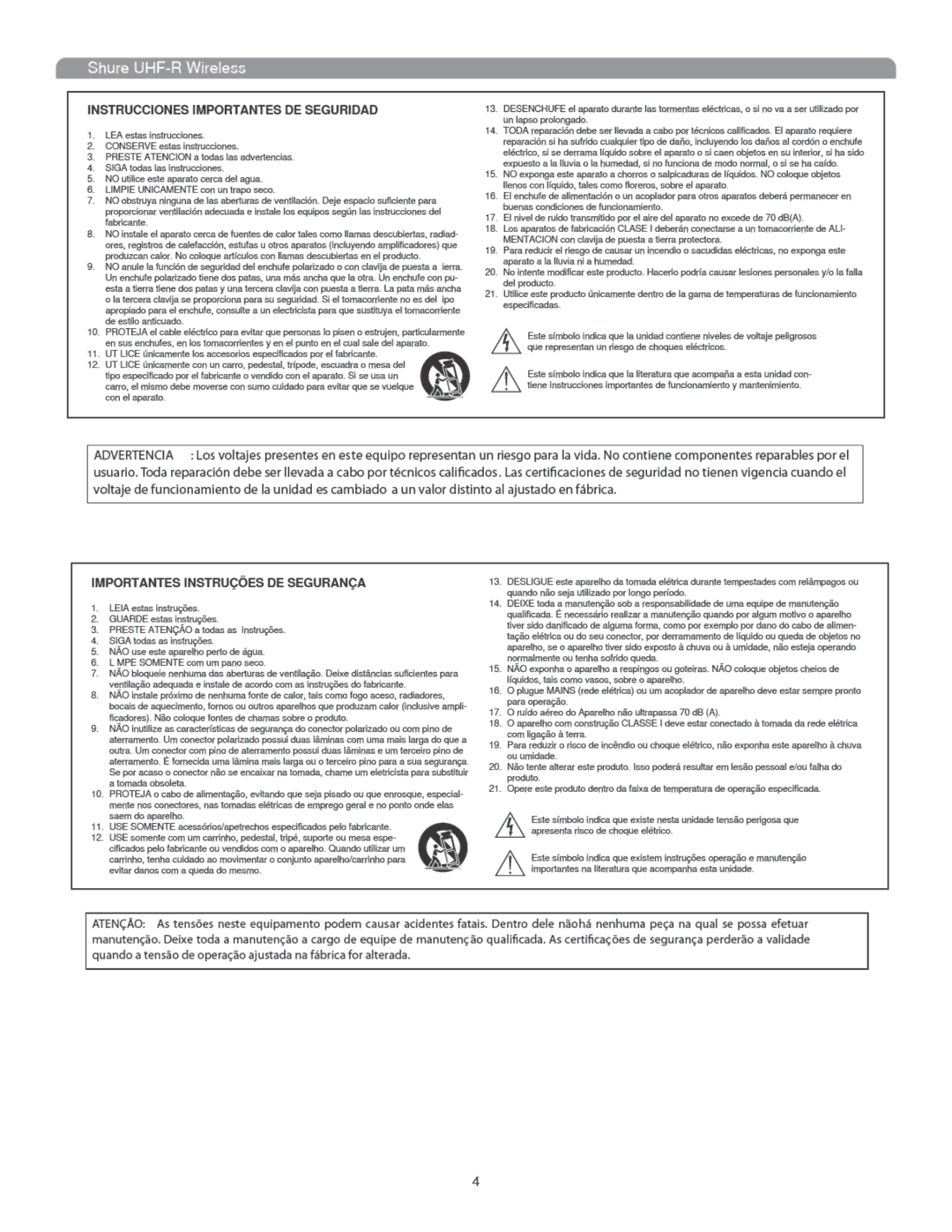 Shure UHF-R manual 