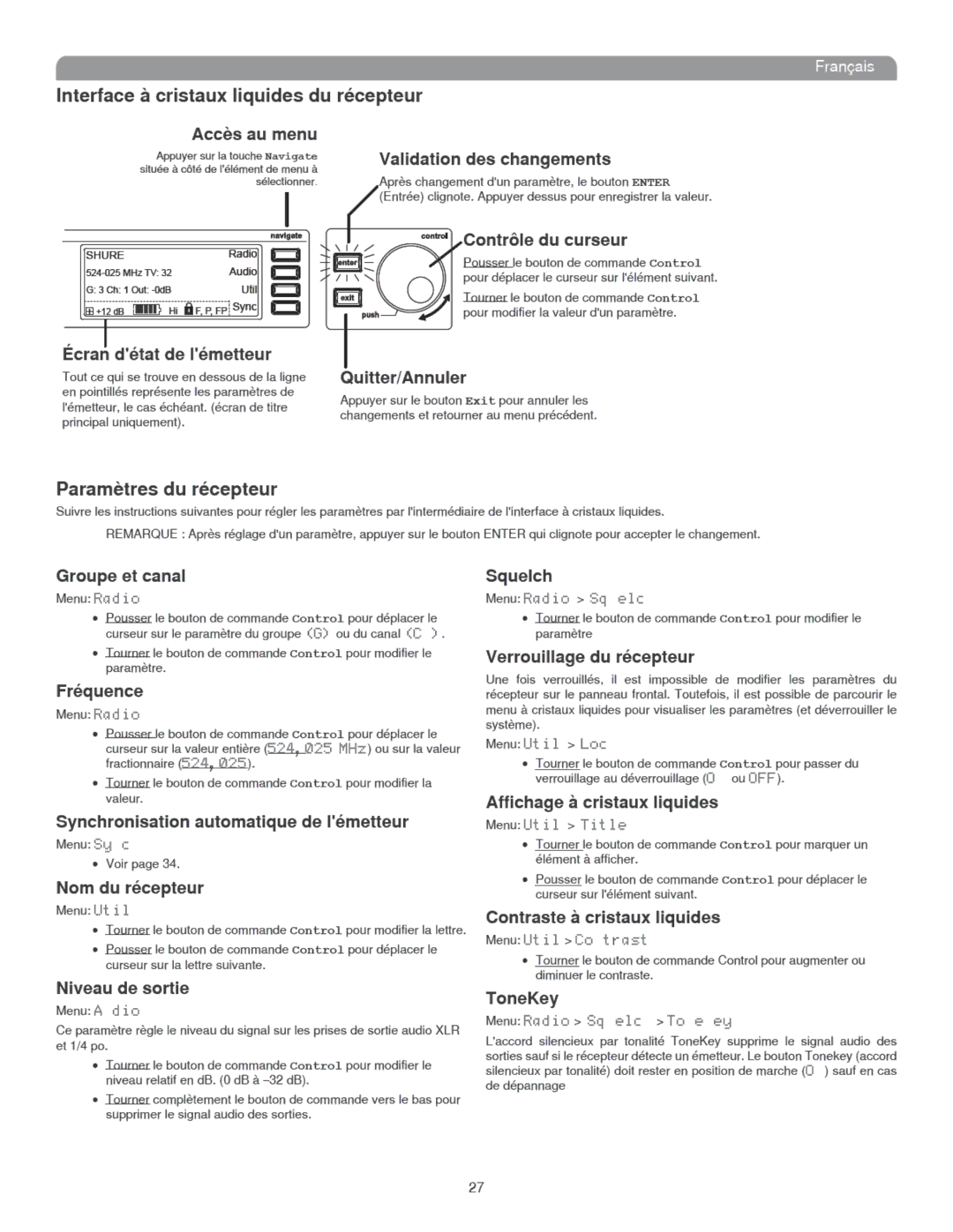 Shure UHF-R manual 