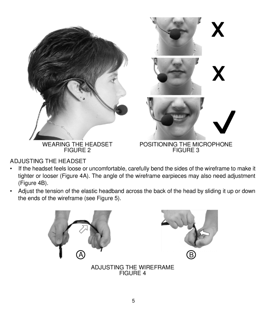 Shure WH20 manual Adjusting the Headset 