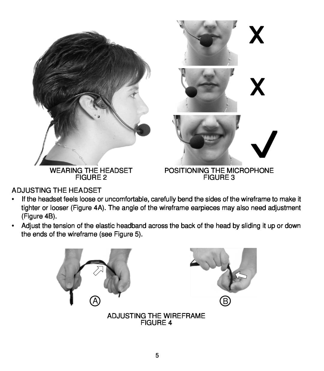 Shure WH20 manual Adjusting The Headset 