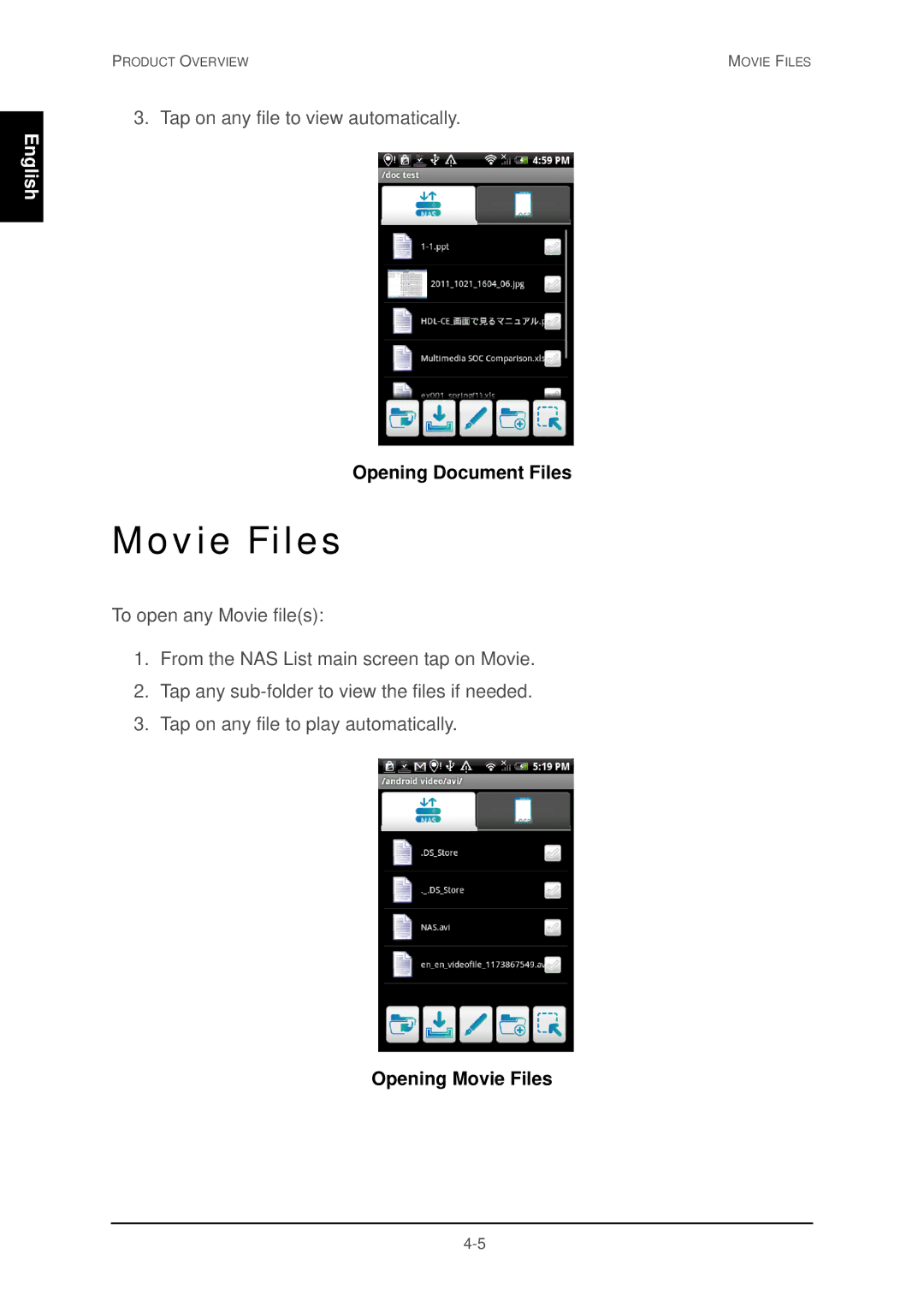 Shuttle Computer Group 74RKD20005SHU001 user manual Opening Document Files, Opening Movie Files 