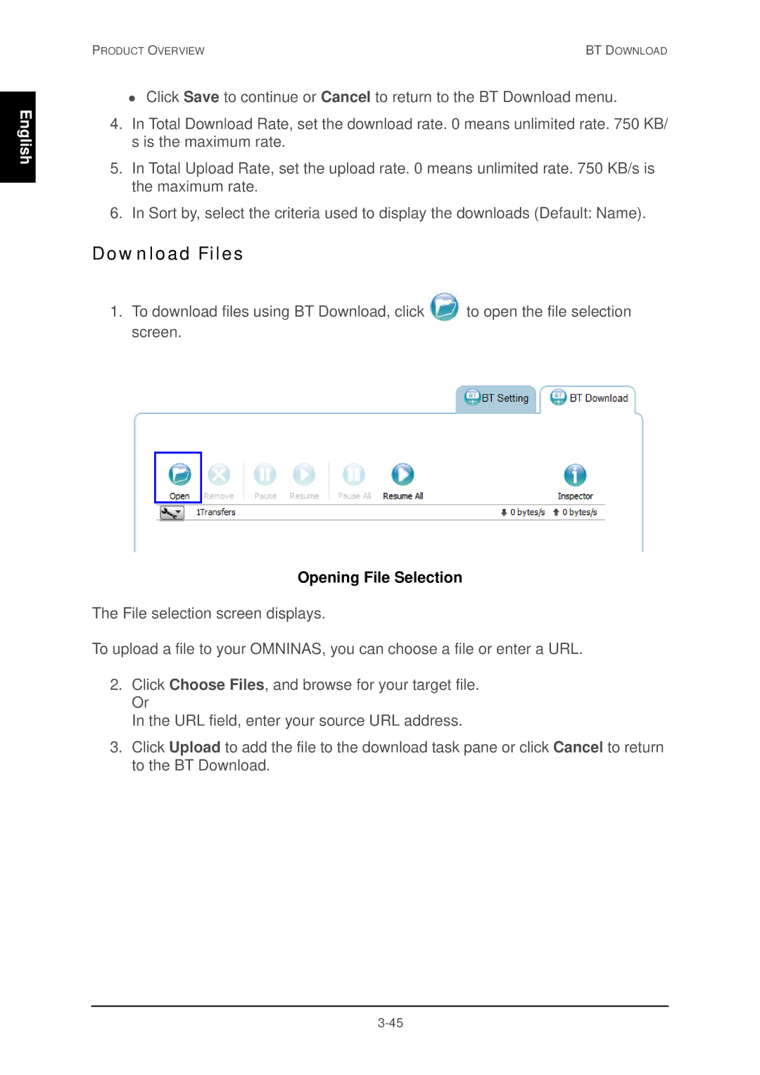 Shuttle Computer Group 74RKD20005SHU001 user manual Download Files, Opening File Selection 