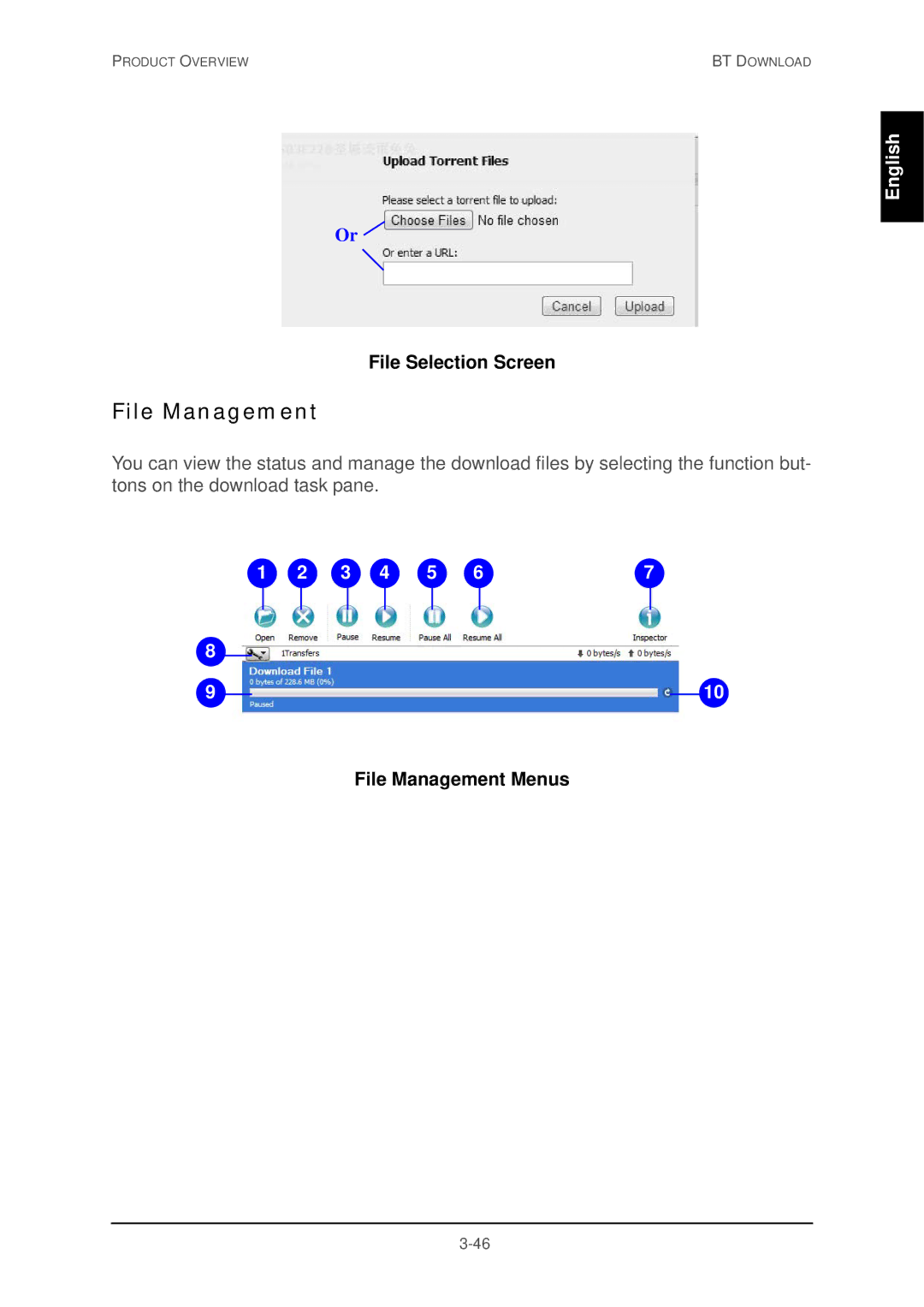 Shuttle Computer Group 74RKD20005SHU001 user manual File Selection Screen, File Management Menus 