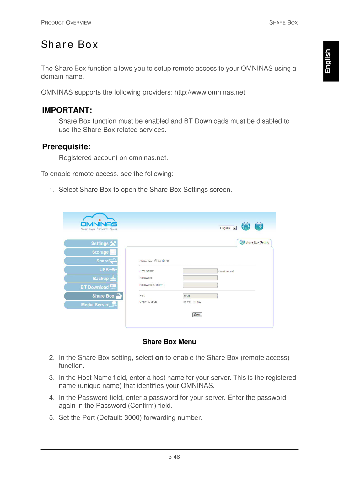 Shuttle Computer Group 74RKD20005SHU001 user manual Share Box Menu 