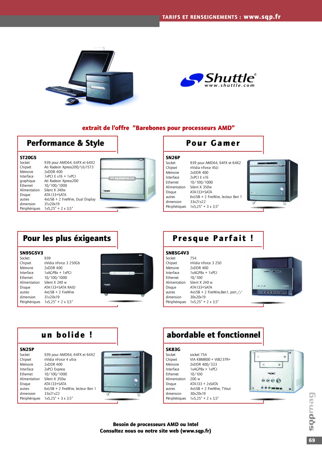 Shuttle Computer Group XPC M1000 Performance & Style, Pour Gamer, Pour les plus éxigeants, Un bolide, Presque Parfait 