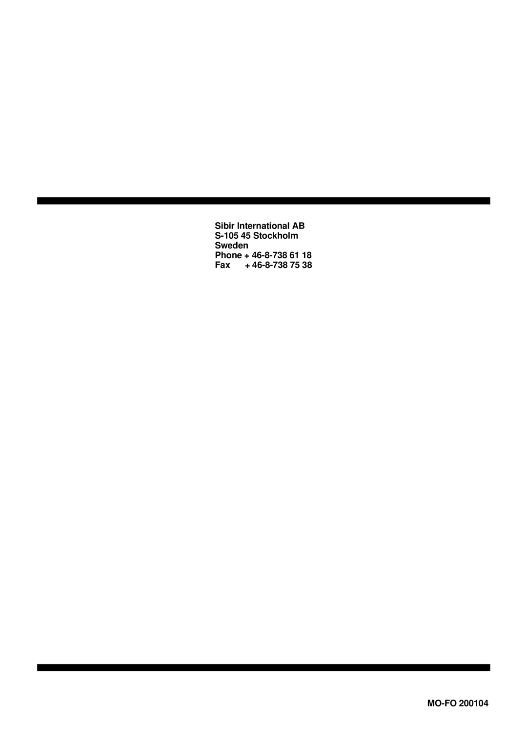 Sibir Optics RM 1-D, RA 1-D, RM 2-D, RA 2-D manual 