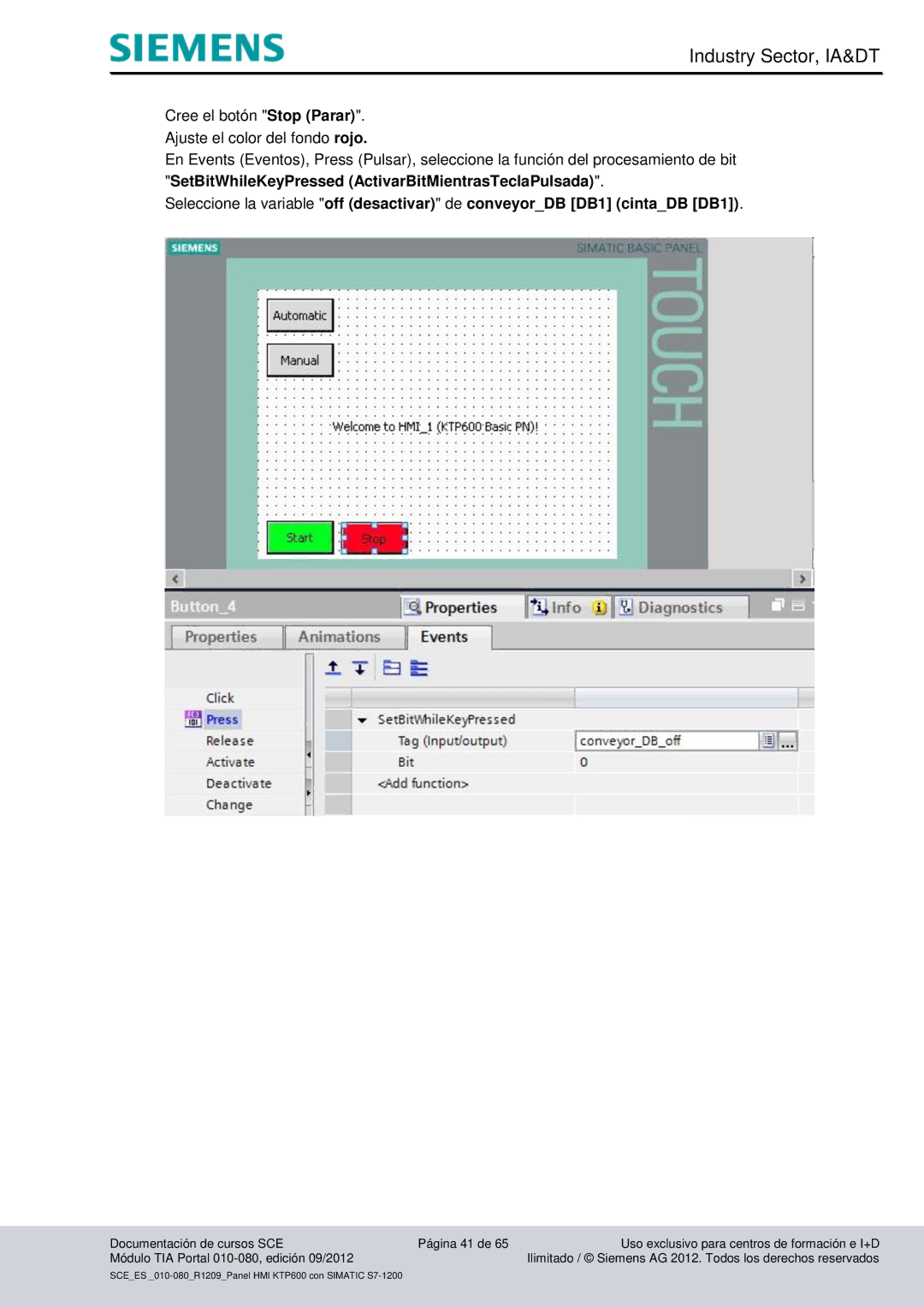 Siemens 010-080 manual Industry Sector, IA&DT 