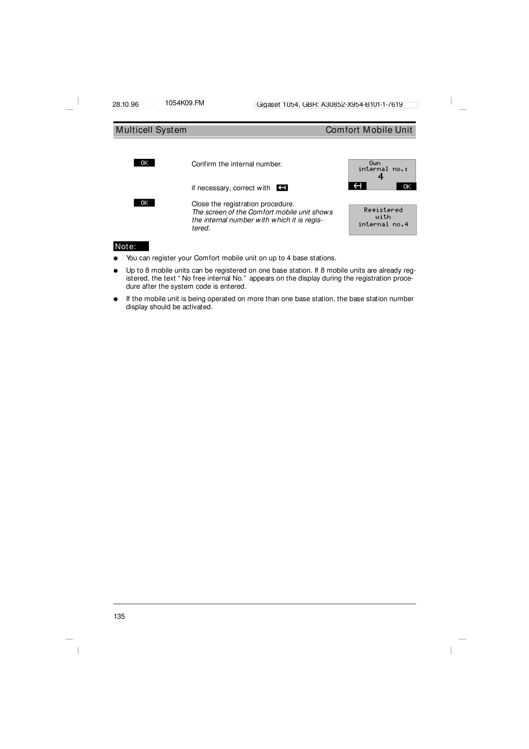 Siemens 1054 operating instructions Multicell System Comfort Mobile Unit 