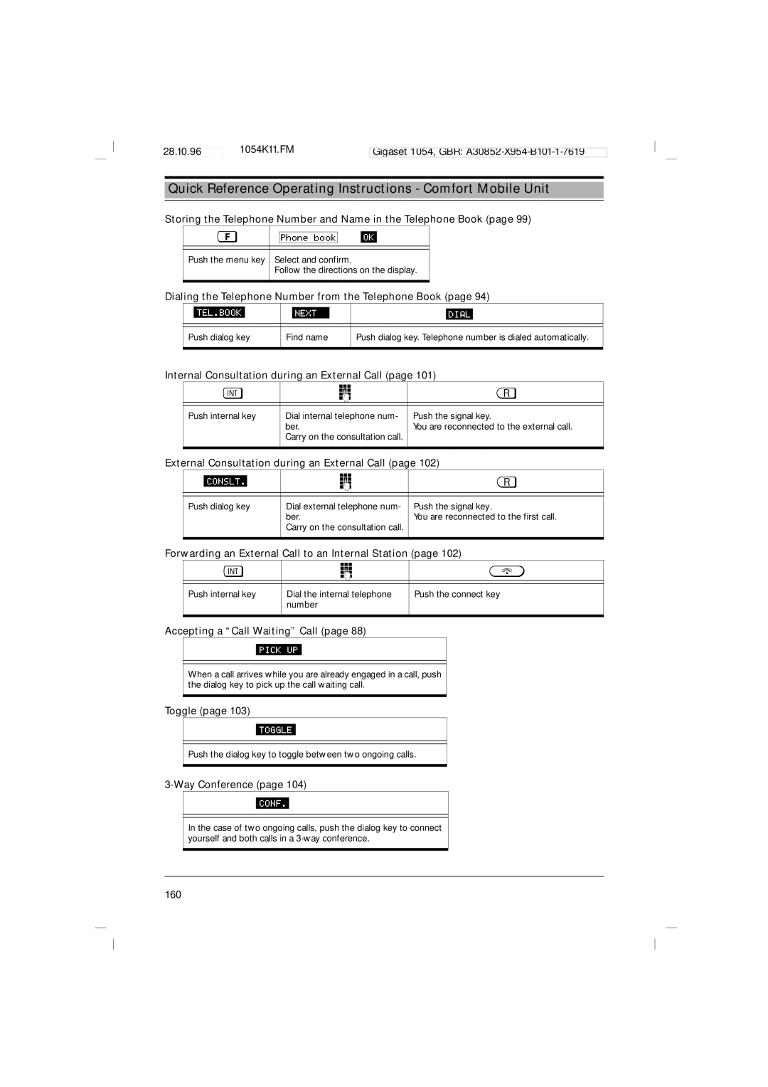 Siemens 1054 operating instructions Storing the Telephone Number and Name in the Telephone Book 