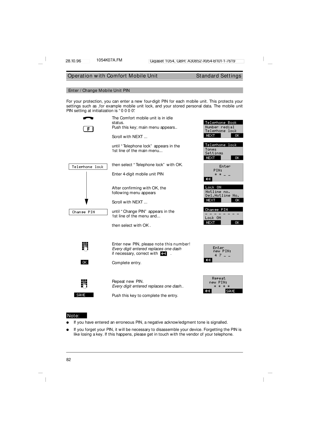 Siemens 1054 operating instructions Next OK Save 