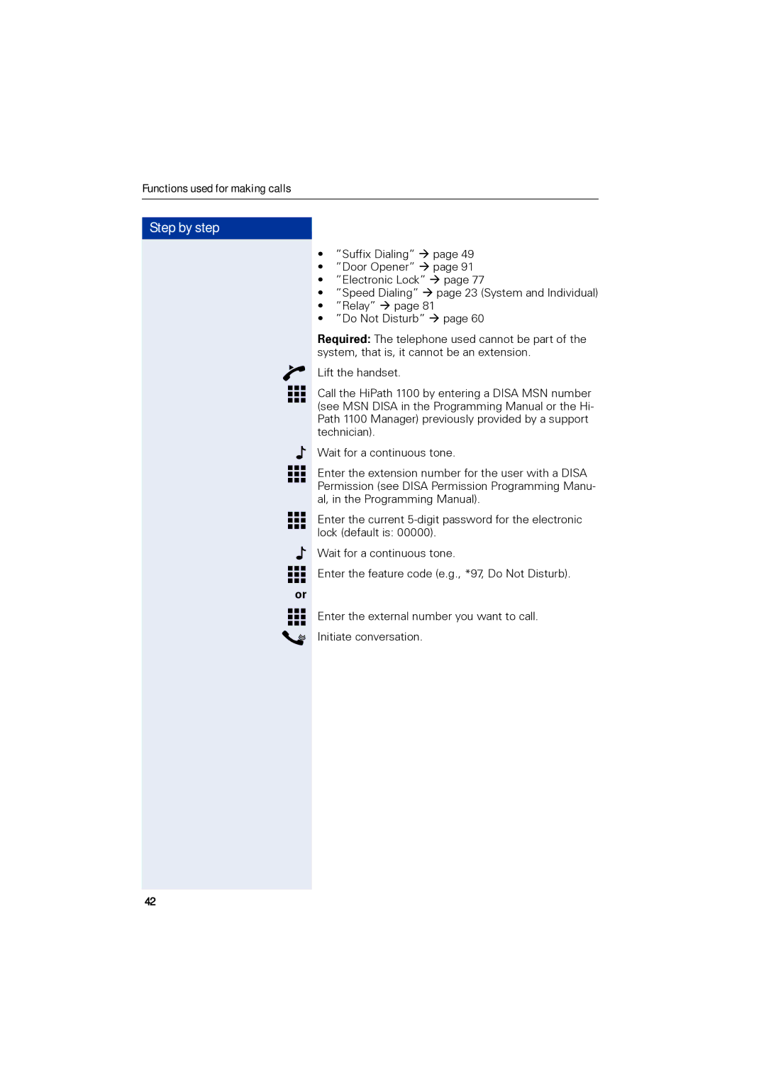 Siemens 1190 user manual Step by step 