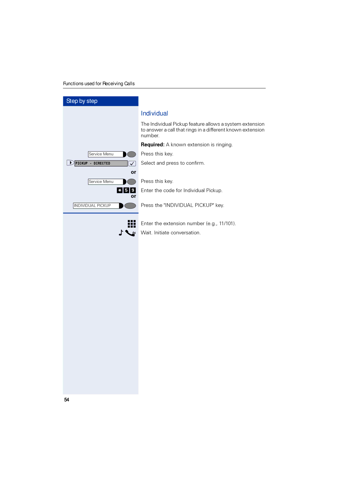 Siemens 1190 user manual Individual 