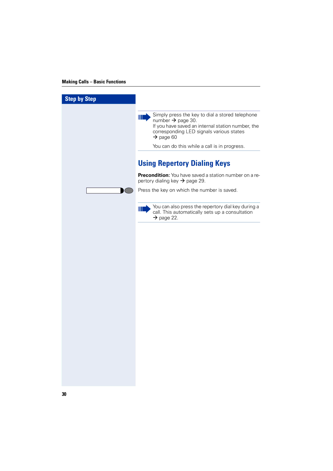 Siemens 1200 manual Using Repertory Dialing Keys 