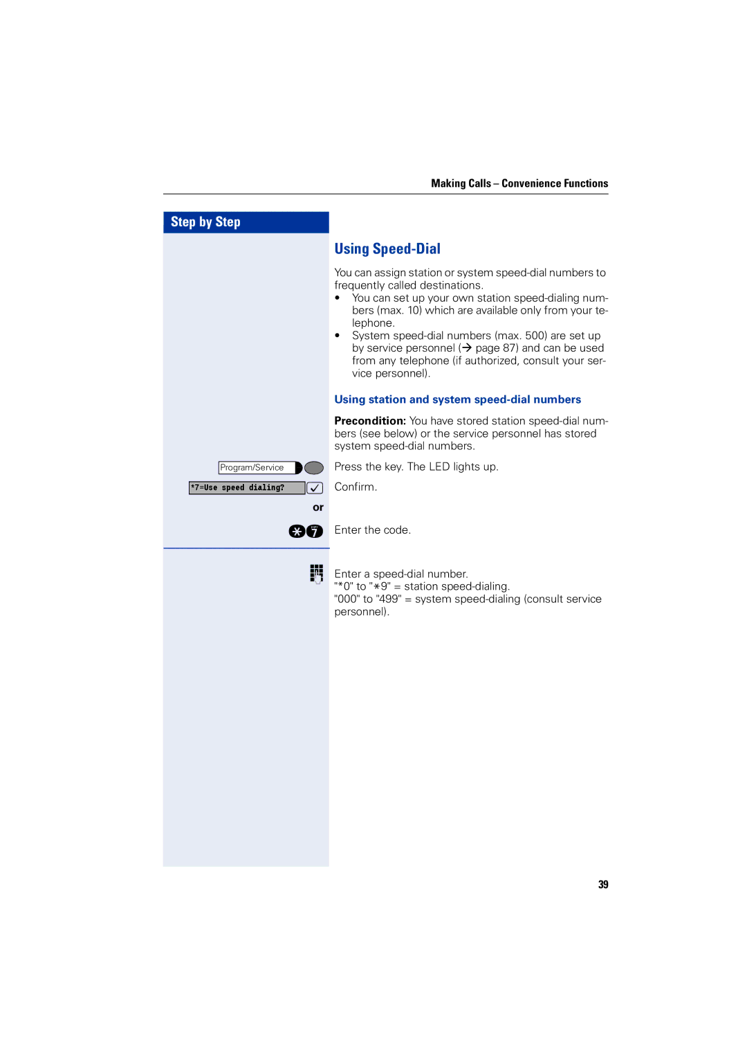 Siemens 1200 manual Using Speed-Dial, Using station and system speed-dial numbers 