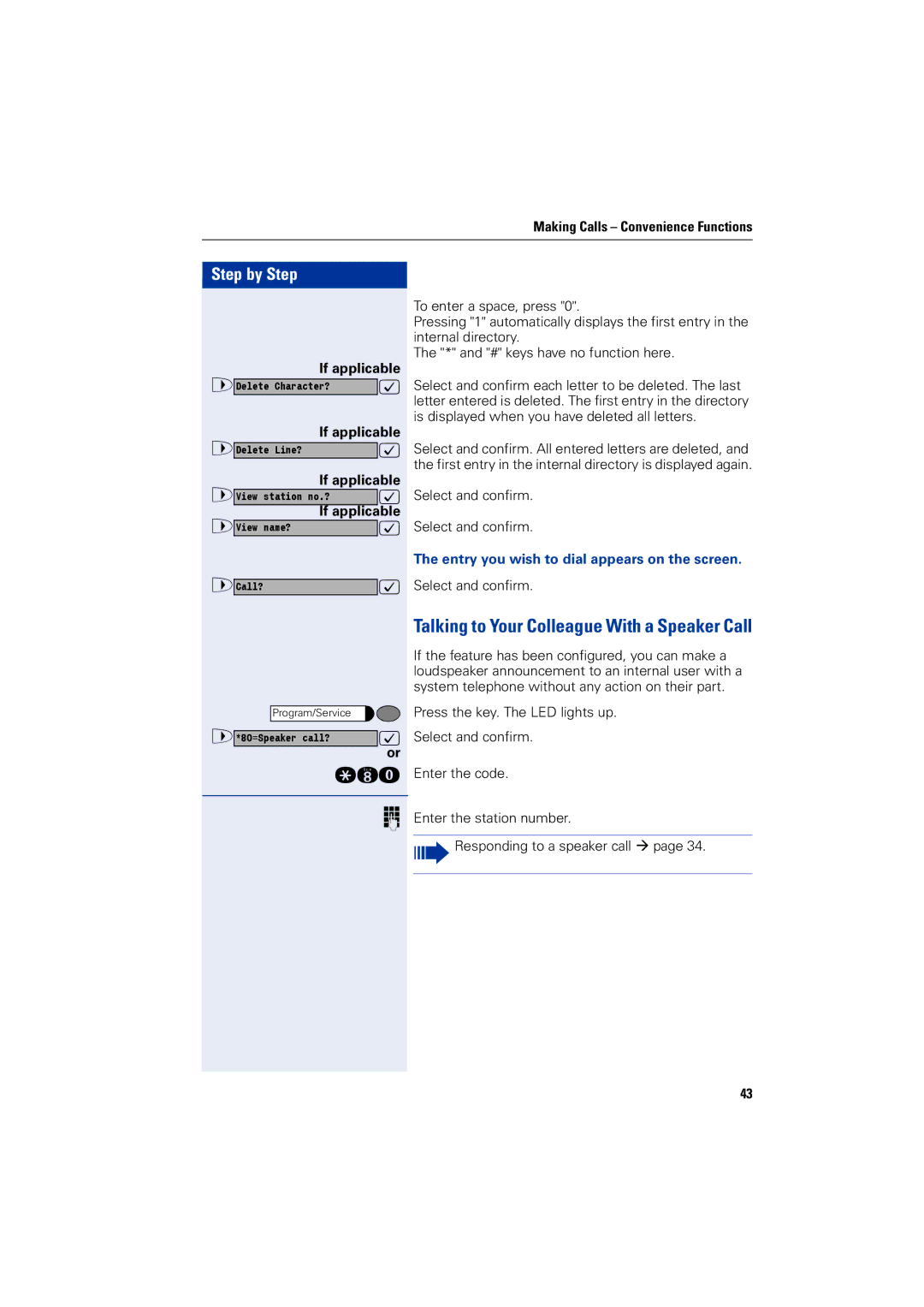 Siemens 1200 manual Qld, Entry you wish to dial appears on the screen 